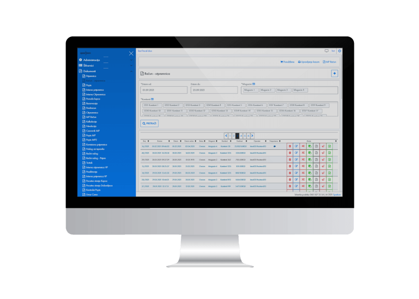 Sparkom softver interfejs